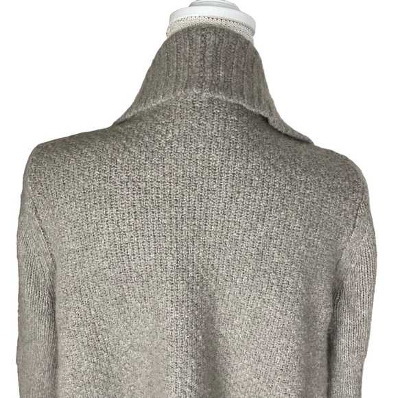 Loft beige wool alpaca draped waterfall cardigan‎ size Large - Picture 6 of 11